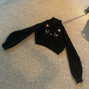 ROMWE Cat Turtleneck Sweater
